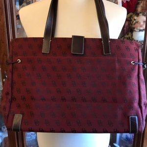 Dooney and Bourke signature maroon satchel